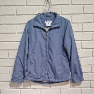 Columbia Blue Zip-Up Jacket. Size Small